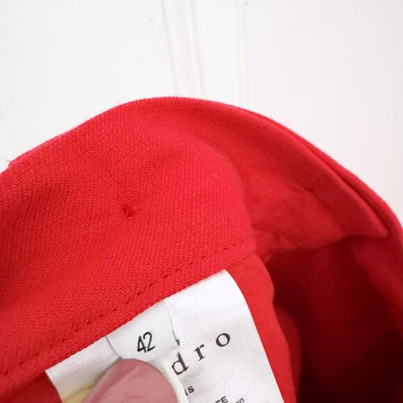 Sandro Red/Rouge Poison Straight Leg Pants (Size 42) - Picture 8 of 11
